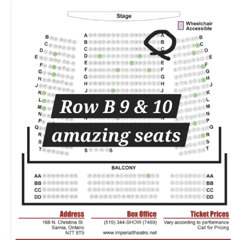 Ron James tickets 2nd row from stag