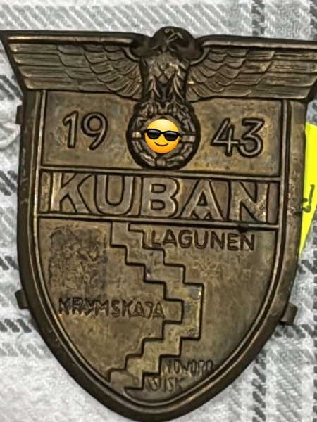 Rare WW2 German Kuban Shield Medal