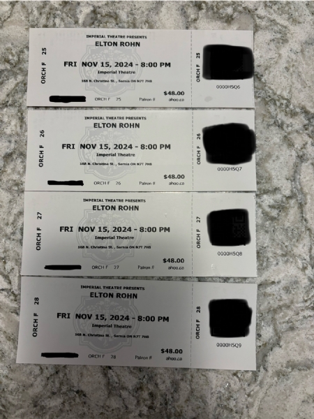 Elton Rohn Tickets