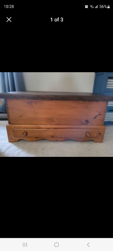 Mennonite Pine box with drawer