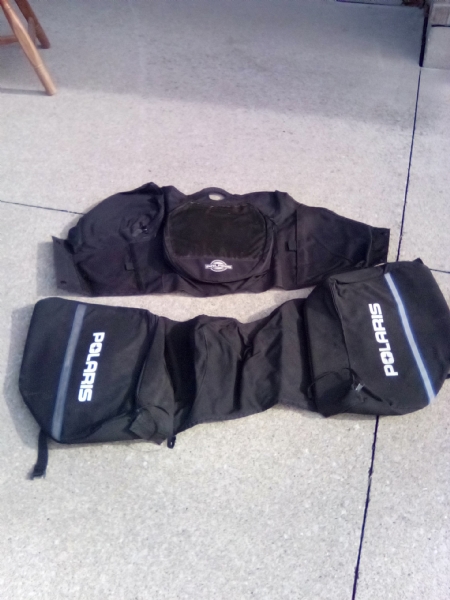 Polaris snowmobile saddle bags.