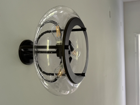 Dining Rm Bubble GlassLight Fixture