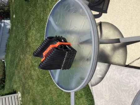 RV sewer hose support
