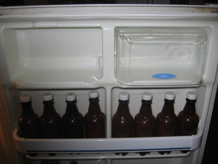 Plastic beer bottles