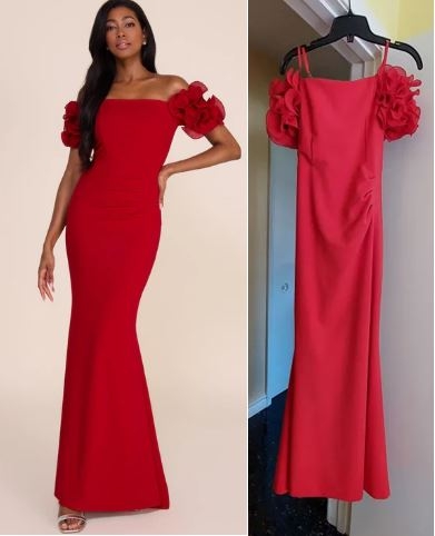 Red formal dress
