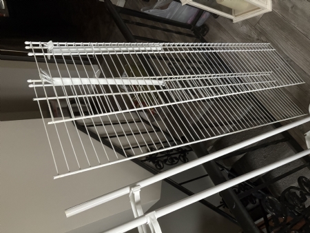 Wire shelves
